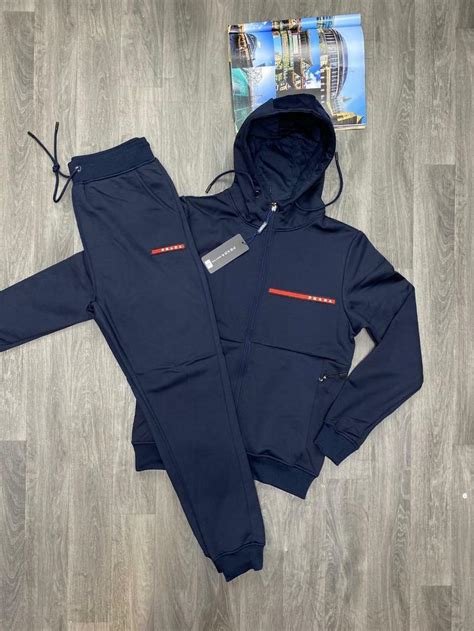 mens prada tracksuit|designer jogger men sweatsuit.